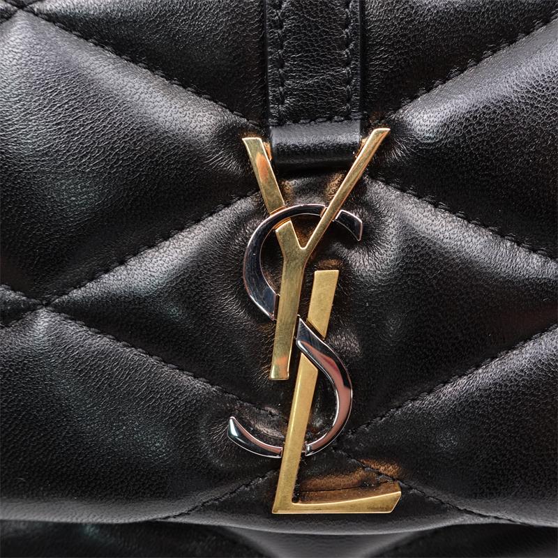 Pre-owned Saint Laurent Black Gold Lambskin Hobo Bag-HZ