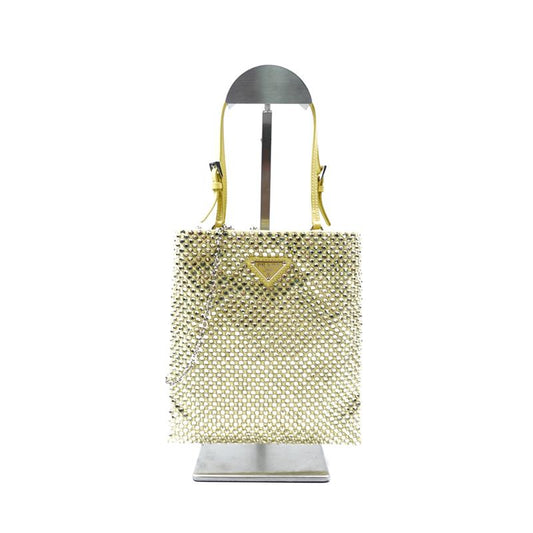 Prada Yellow Crystal Tote Bag