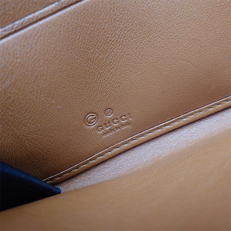 Pre-owned Gucci Brown Calfskin Long Zippy Wallet