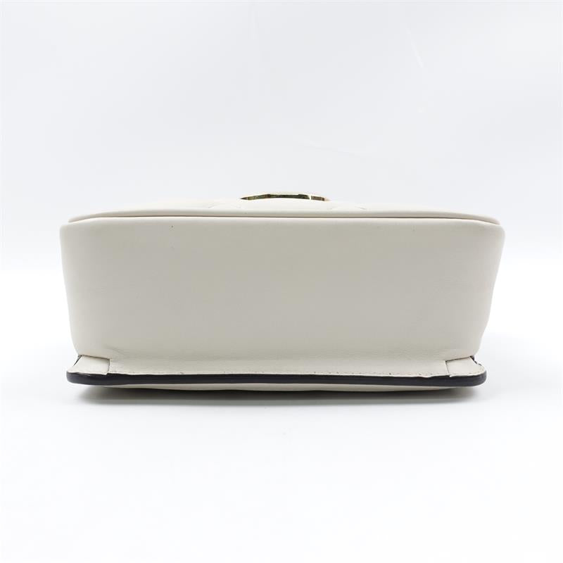 Pre-owned Gucci DECO MINI Cream Calfskin Shoulder Bag - HZ