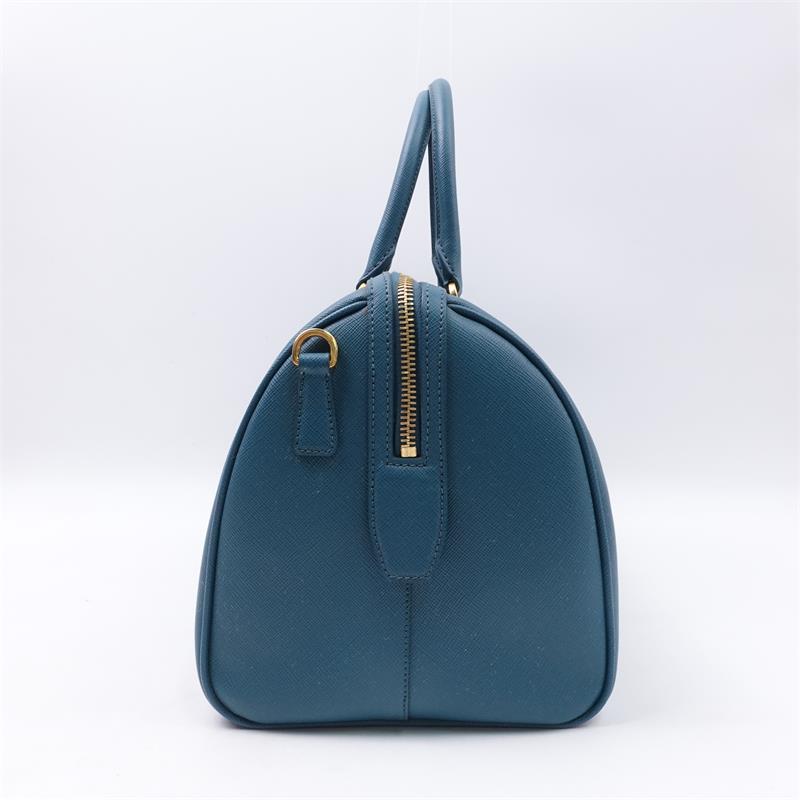 【DEAL】Pre-owned Prada Teal Saffiano Shoulder Bag