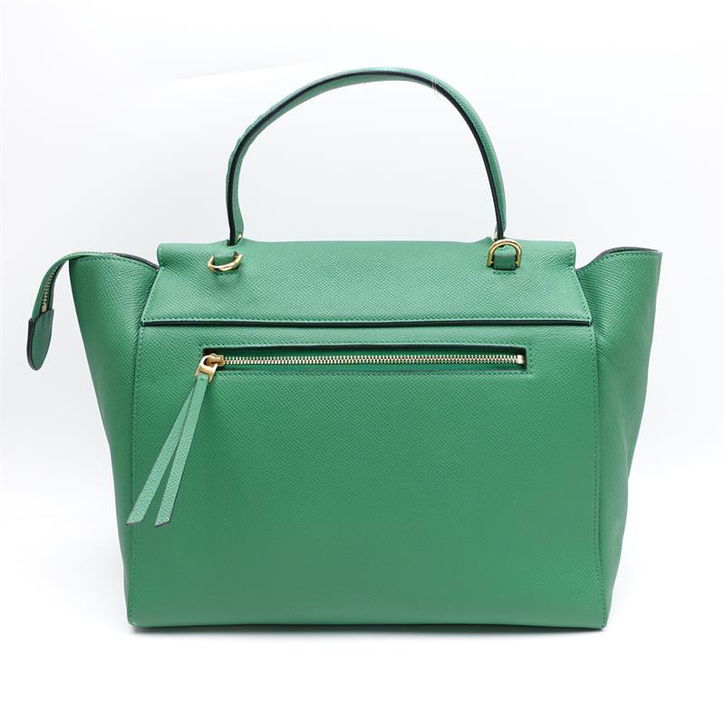 【DEAL】Pre-owned Celine Belt Green Calfskin Shoulder Bag-TS