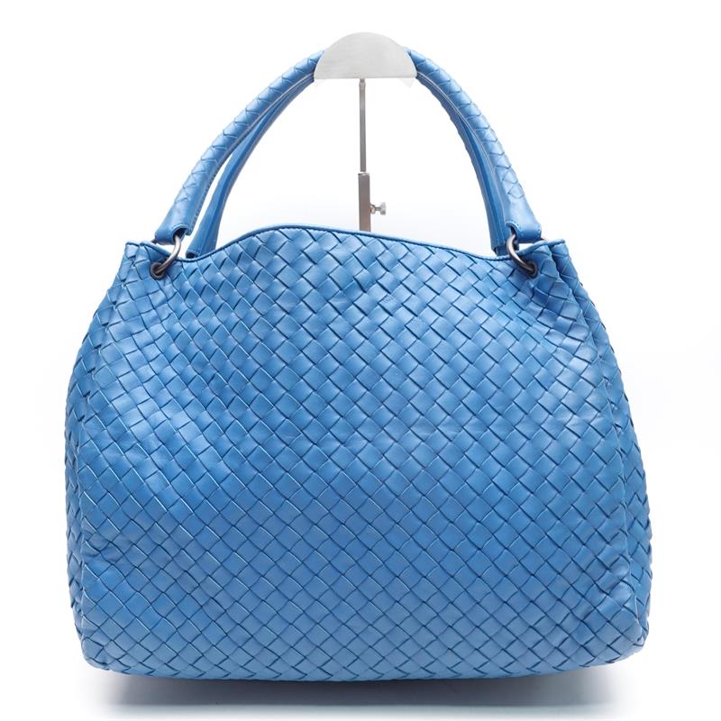 Pre-owned Bottega Veneta Blue Calfskin Shoulder Bag-HZ
