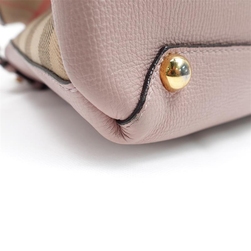 [Deal] Pre-owned Burberry Pink The Banner Calfskin Shoulder Bag