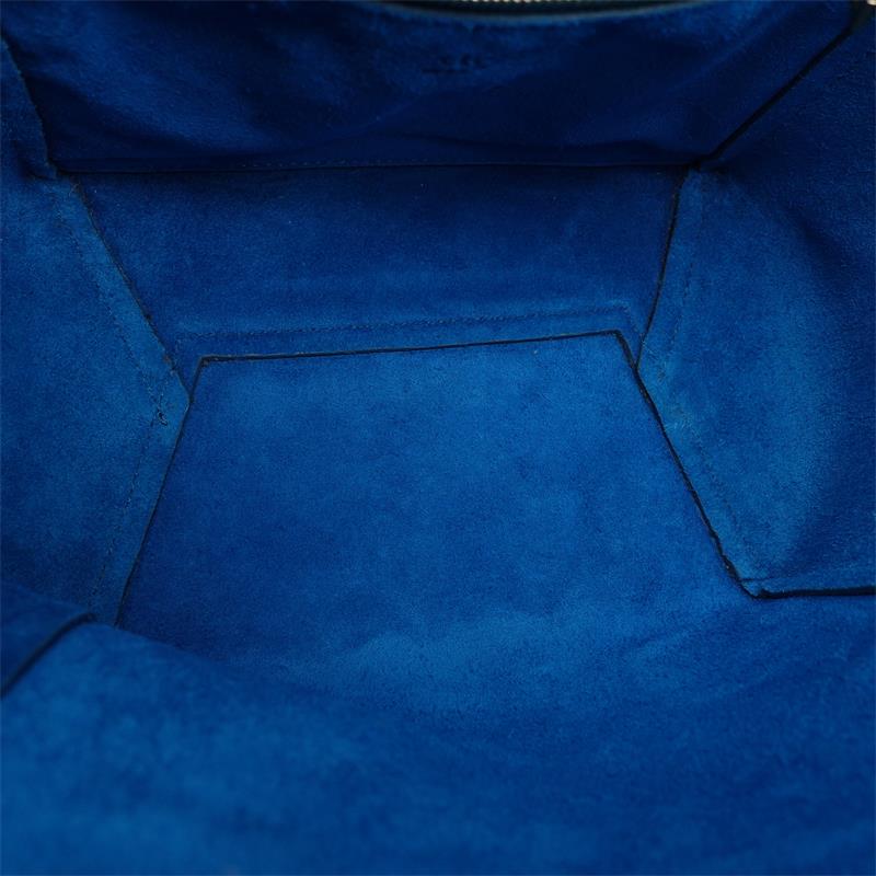 【DEAL】Pre-owned  Celine SANGLE BUCKET Blue Calfskin Shoulder Bag-HZ