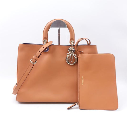 Pre-owned Dior Vip Brown Calfskin Tote