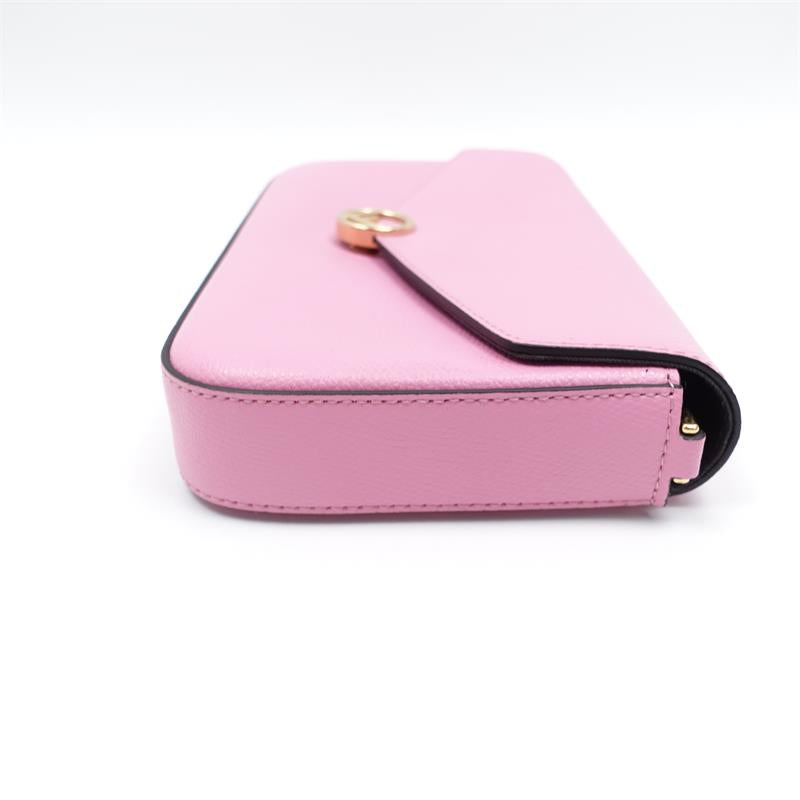 Pre-owned Fendi KAN I Pink Calfskin Crossbody