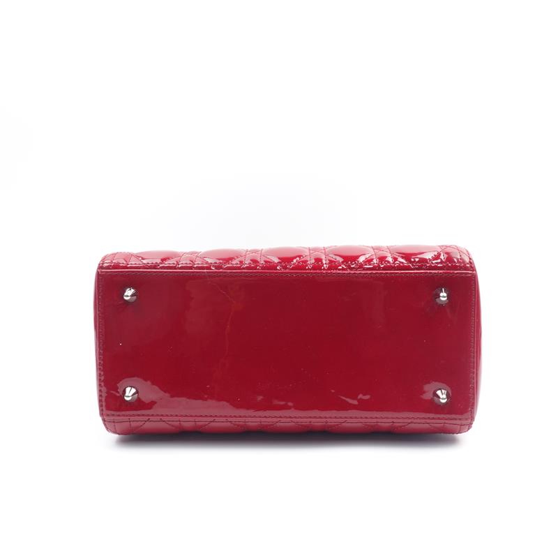 Pre-owned Dior Lady Red Vernis Crossbody Bag -HZ