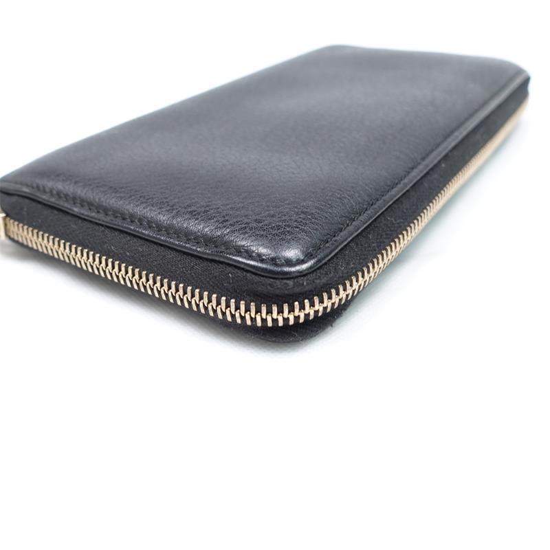 【DEAL】Pre-owned Gucci Black Calfskin Long Wallet