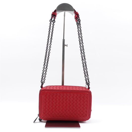 【DEAL】Bottega Veneta Red Calfskin Box Cross Body Bag