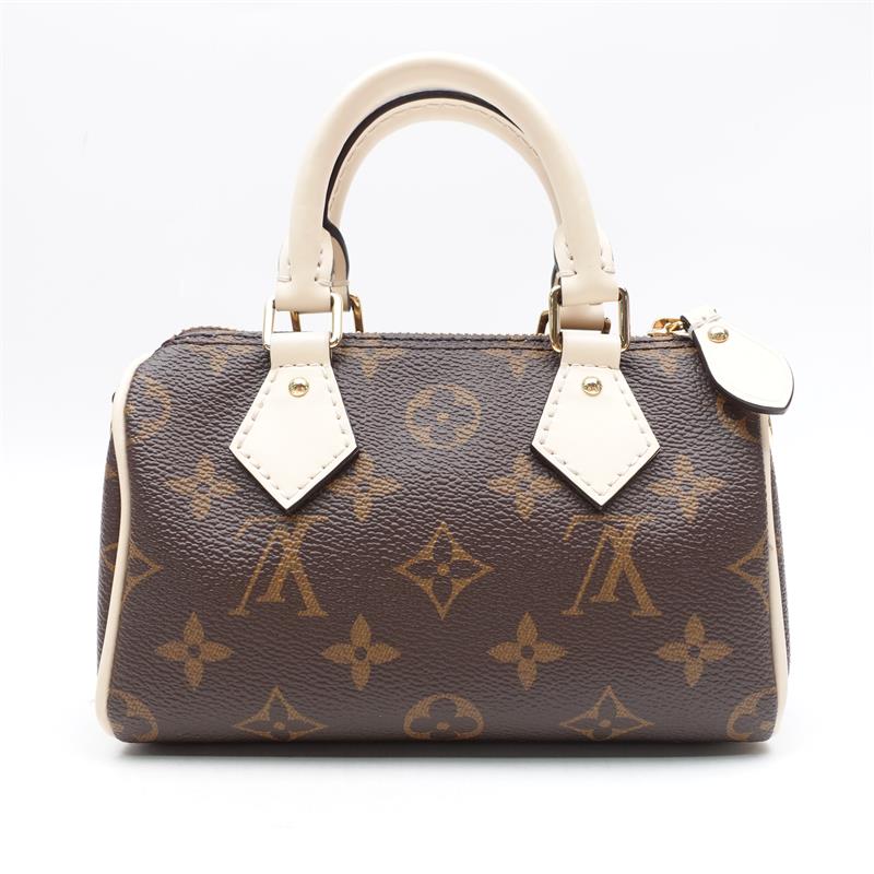 Pre-owned Louis Vuitton Speedy Nano Monogram Coated Canvas Shoulder Bag