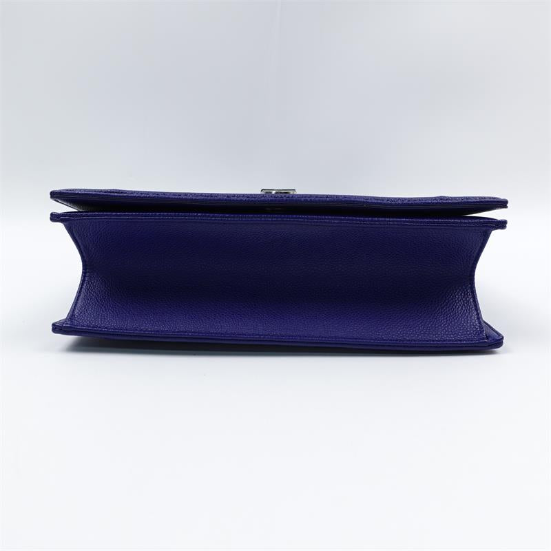 Pre-owned Dior Diorama Blue Calfskin Shoulder Bag-HZ