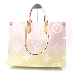 Pre-owned Louis Vuitton Coated Canvas Tote Bags Onthego Fading Pink/Yellow Tote Bag-HZTT