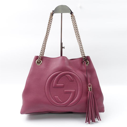 Pre-owned Gucci SOHO Rose Pink Calfskin Tote