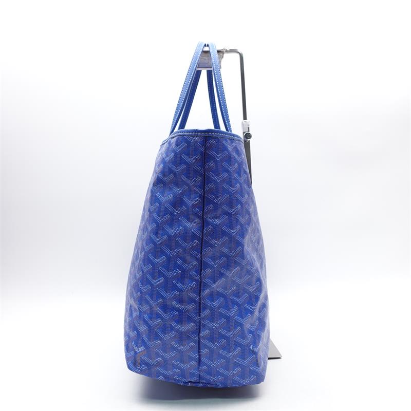 Pre-owned Goyard Saint-Louis Blue Coated Canvas Shoulder Bag