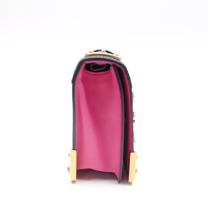 Pre-owned Prada Cahier Calfskin Shoulder Bag-TS