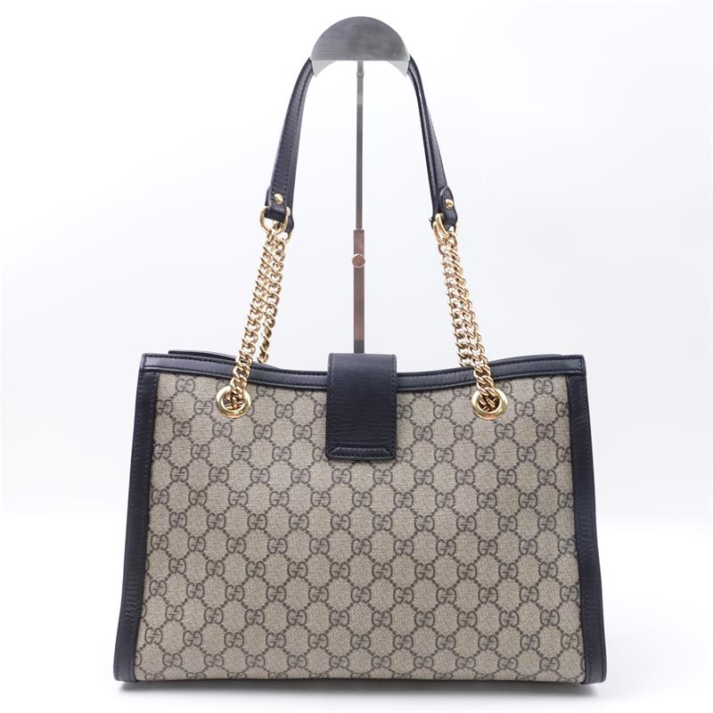 Pre-owned Gucci Black Padlovk Coted Canvas Tote