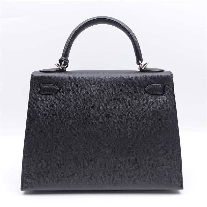 Pre-owned HERMES Black Kelly Calfskin Shoulder Bag