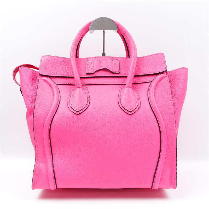 Pre-owned Celine Pink Luggage Calfskin Tote