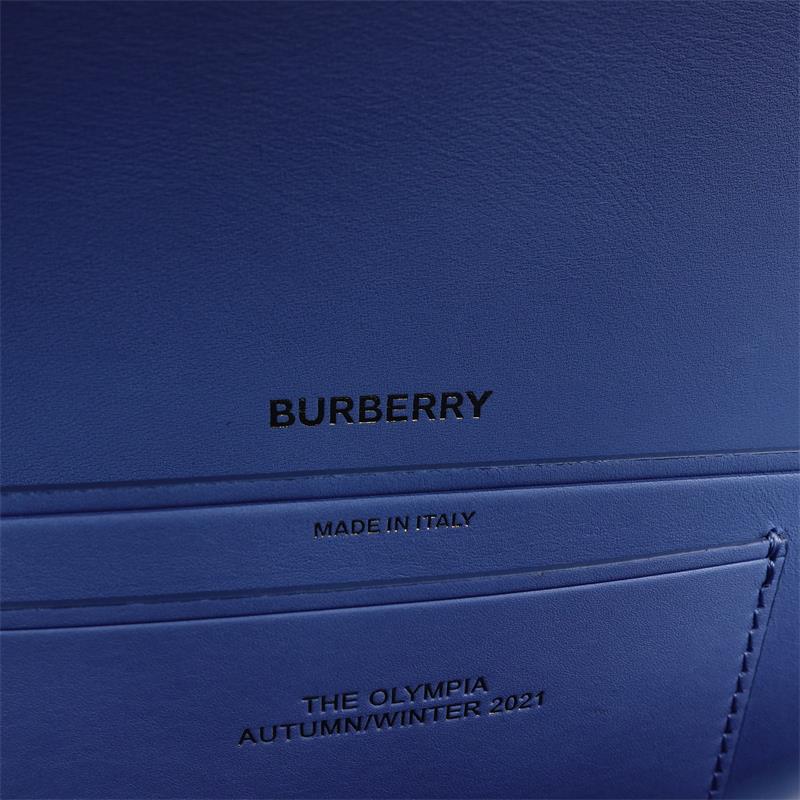 Pre-owned Burberry Blue Olympia Calfskin Shoulder Bag