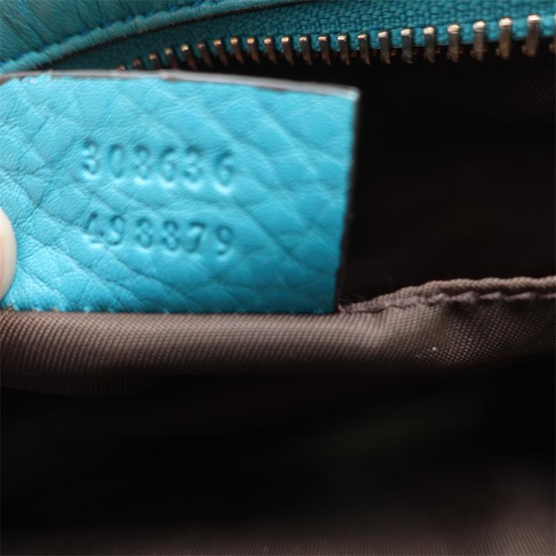 【Deal】Pre-owned Gucci Soho Blue Calfskin Clutch-HZ