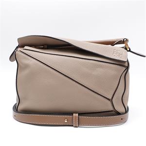 【DEAL】Loewe Puzzle Brown Calfskin Shoulder Bag-TS