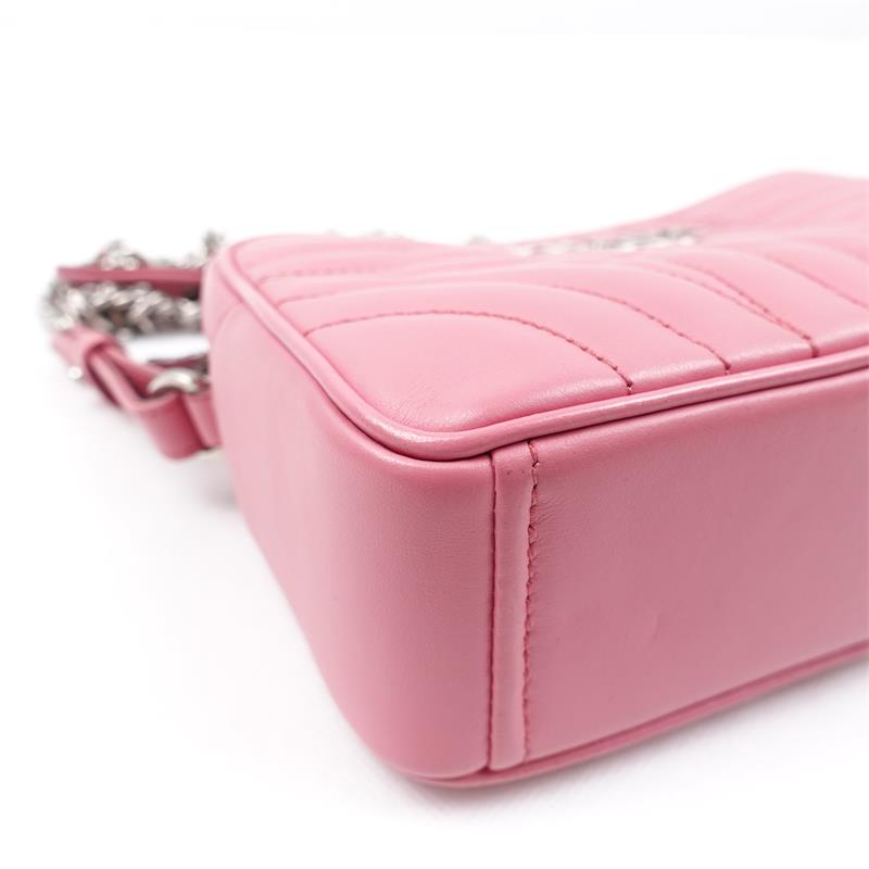 Pre-owed Prada Pink Calfskin Shoulder Bag