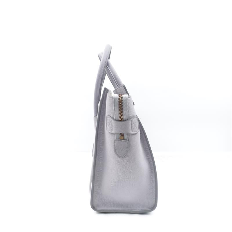 Pre-owned Celine White Luggage Calfskin Tote Bag