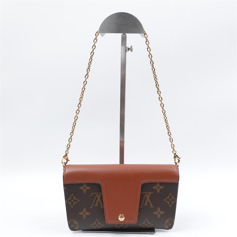 Pre-owned Louis Vuitton Padlock On Strap Monogram Brown Coated Canvas Shoulder Bag-TS