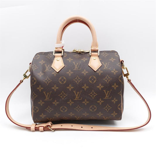 【Deal】Louis Vuitton Speedy 25 Monogram Coated Canvas Handbag -TS
