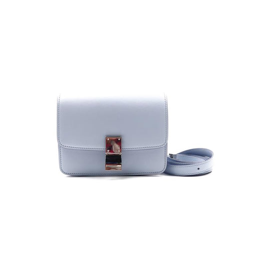 Pre-owned Celine Classic Box Blue Calfskin Shoulder Bag