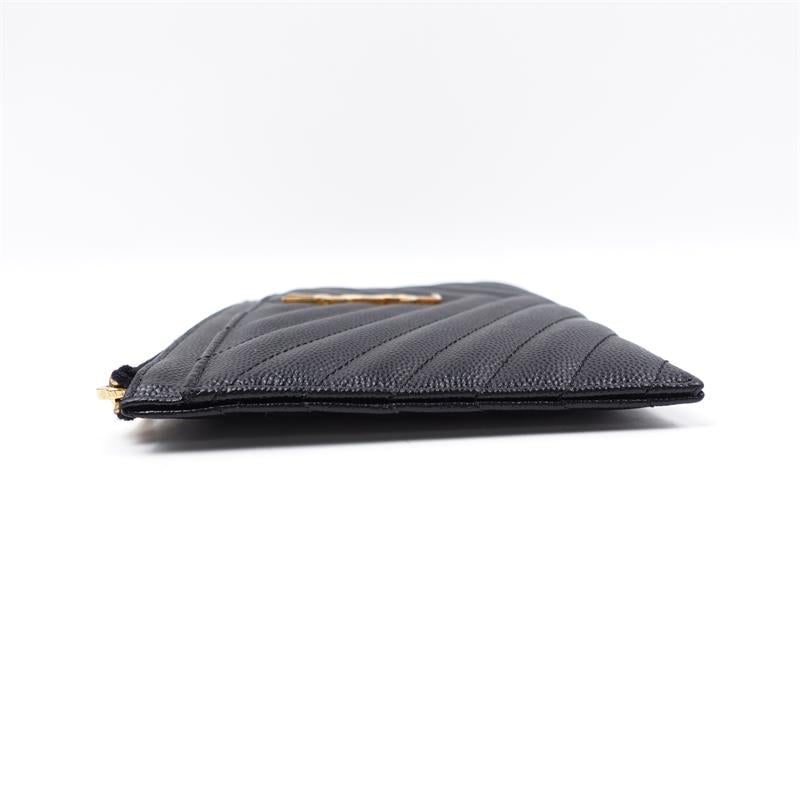 Pre-owned Saint Laurent Black Calfskin Clutch