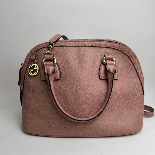 【DEAL】Pre-owned GUCCI Calfskin Shoulder Bags Pink Dome Shoulder Bag - HZTT