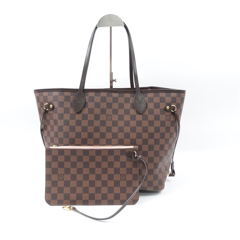 Pre-owned Louis Vuitton Neverfull Damier Eben Coated Canvas Tote