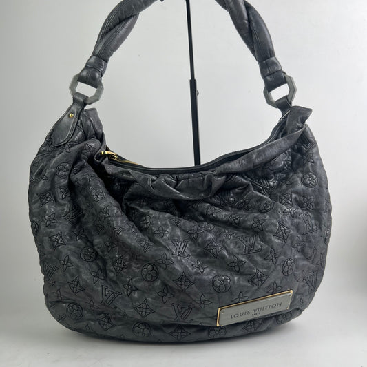 【DEAL】Pre-owned Louis Vuitton Calfskin Shoulder Bags Grey Embroidered Shoulder Bag-HZTT