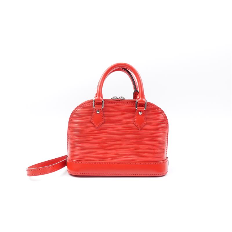 【DEAL】Pre-owned Louis Vuitton Alma Nano Red Epi Calfskin Shoulder Bag-TS