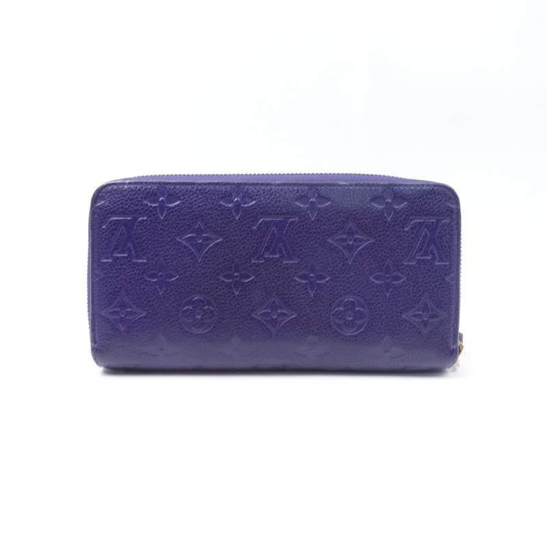 Pre-owned Louis Vuitton Blue Calfskin Long Zippey Wallet