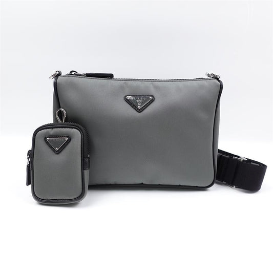 Pre-owned Prada Grey Re-edition  Nylon Shoulder Bag