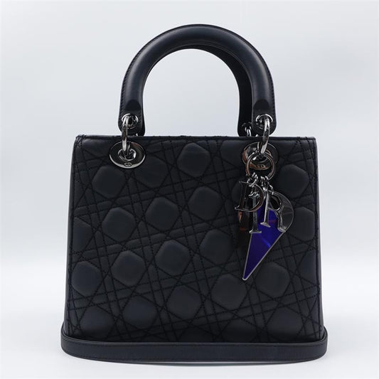 Pre-owned Dior Lady Black Calfskin Tote Bag