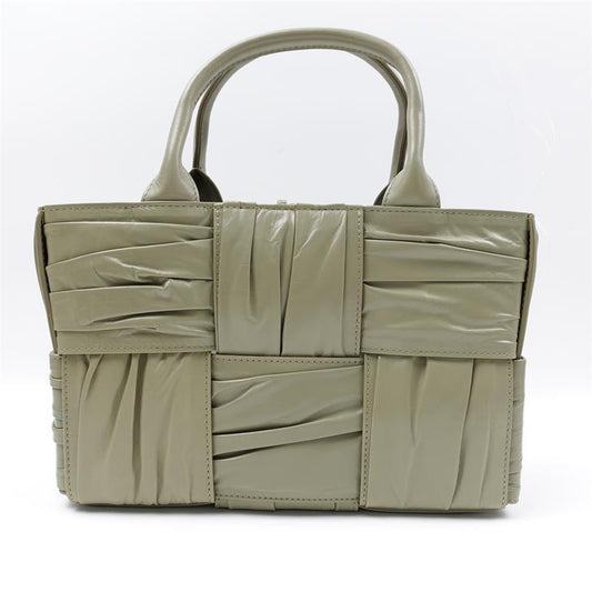 Pre-owned Bottega Green Calfskin Shoulder Bag