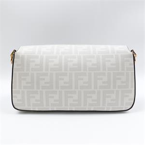 【deal】Fendi Baguette Women Print White Calfskin Shoulder Bag-HZ