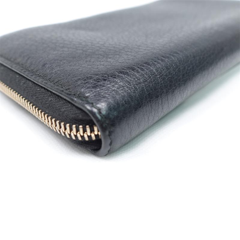 【DEAL】Pre-owned Gucci Black Calfskin Long Wallet