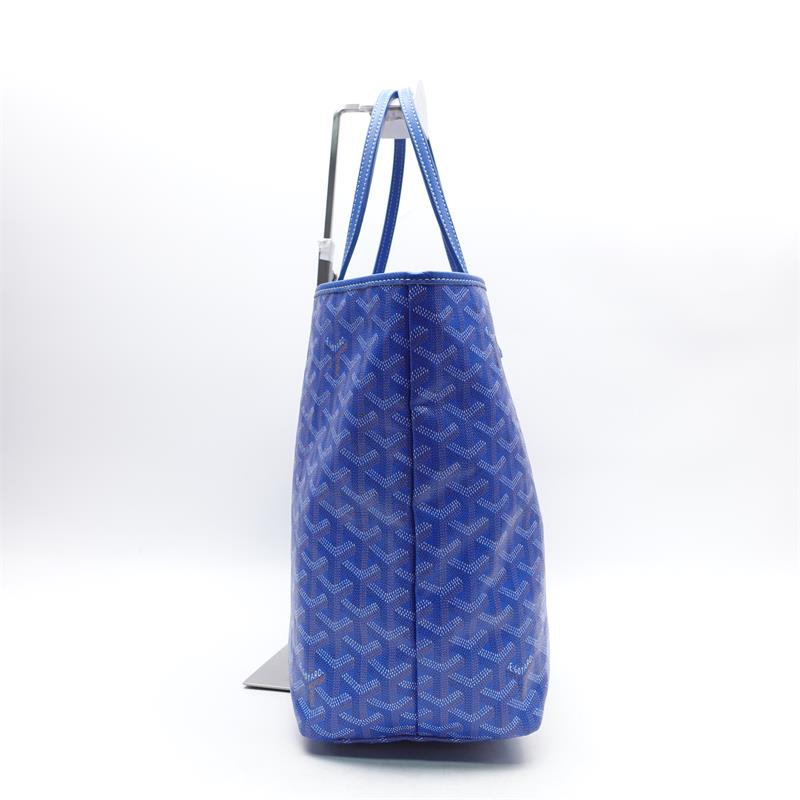 Pre-owned Goyard Saint-Louis Blue Coated Canvas Shoulder Bag