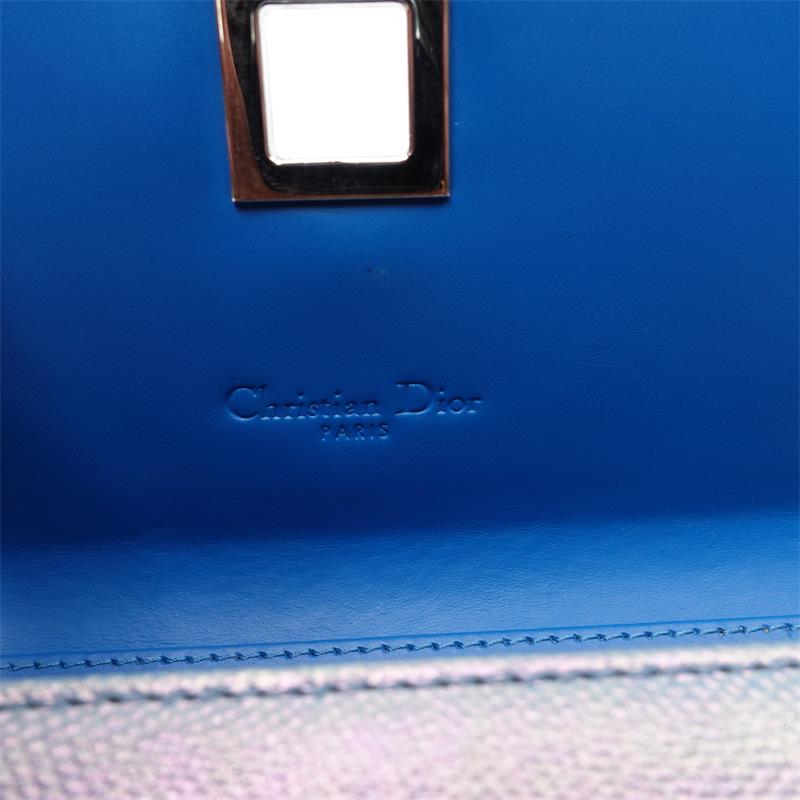 【DEAL】Pre-owned Dior Woc Mermaid Blue Calfskin Crossbody Bag