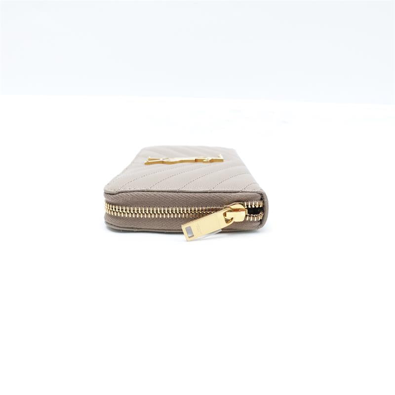 Pre-owned Saint Laurent Beige Calfskin Wallet