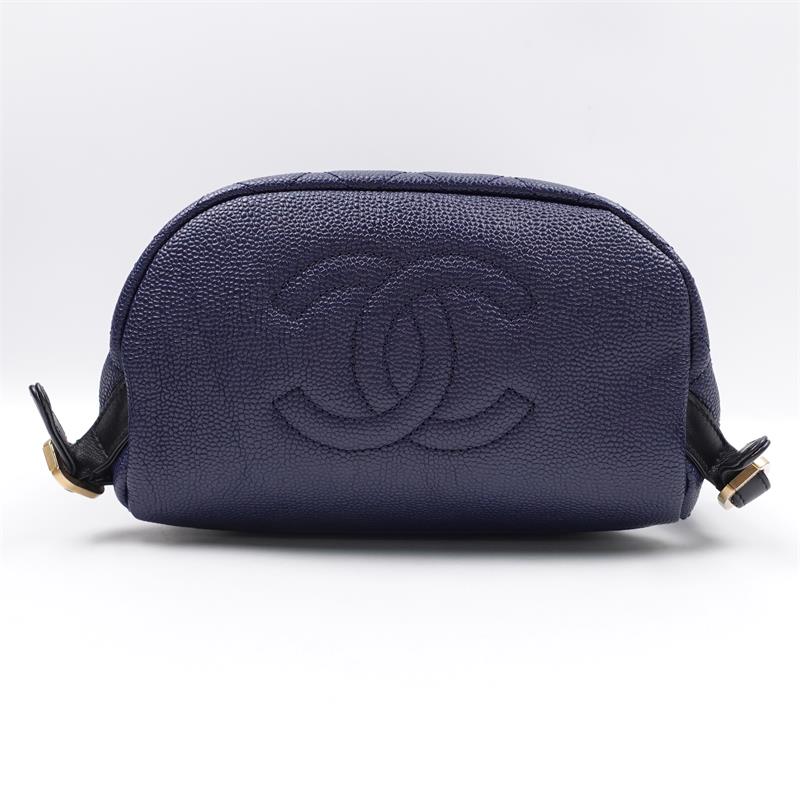 Pre-owned Chanel Blue Calfskin Backpack -HZ