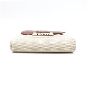 Pre-owned DIOR Canvas Small Leather Goods Small Leather Good Beige Wallet-HZTT