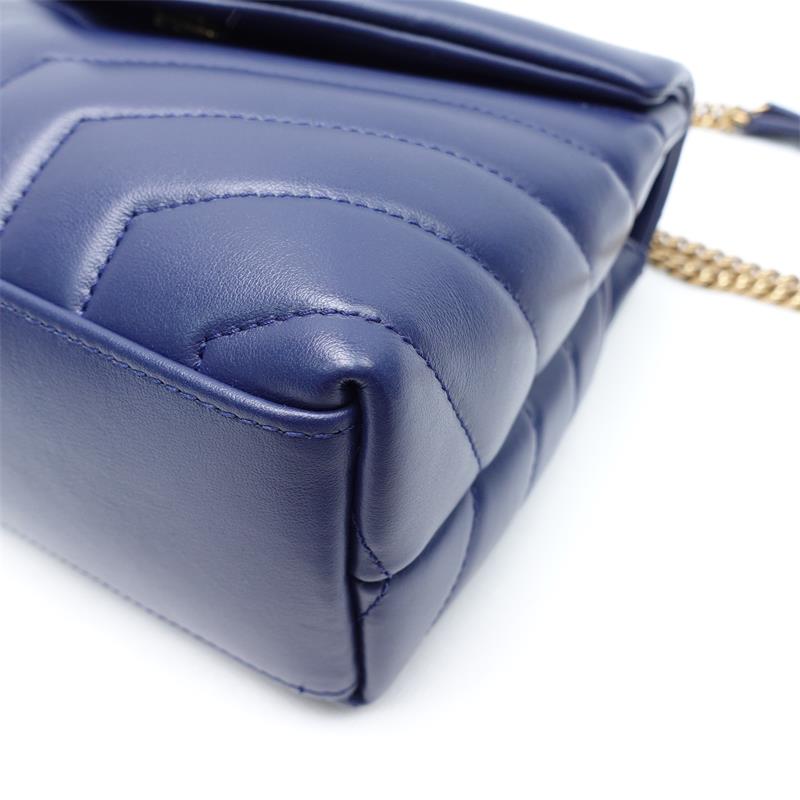 Pre-owned Saint Laurent Loulou Blue Calfskin Shoulder Bag