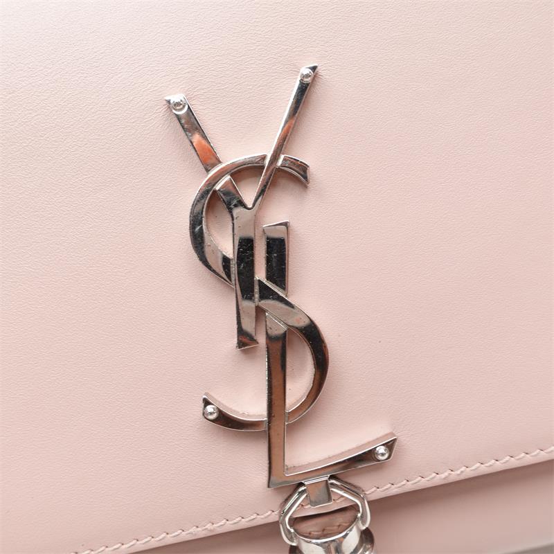 Pre-owned Saint Laurent Pink & Silver Kate Crossbody Bag-TS