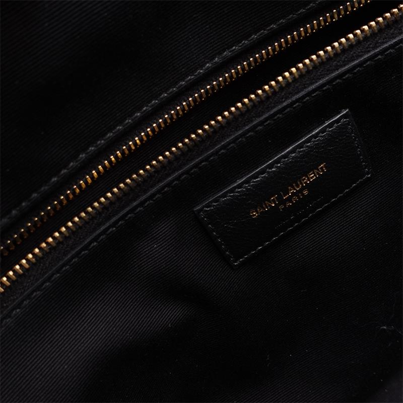 Pre-owned Saint Laurent Black Lambskin Shoulder Bag